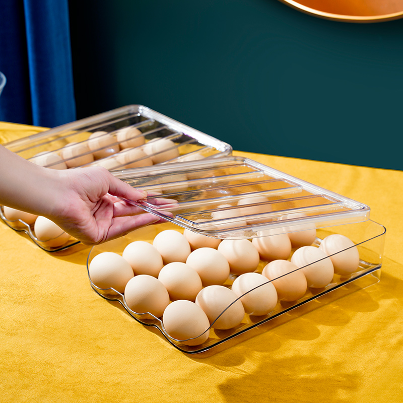 Clear Plastic Egg Storage Tray for Fridge – Contemporary Egg Holder Field