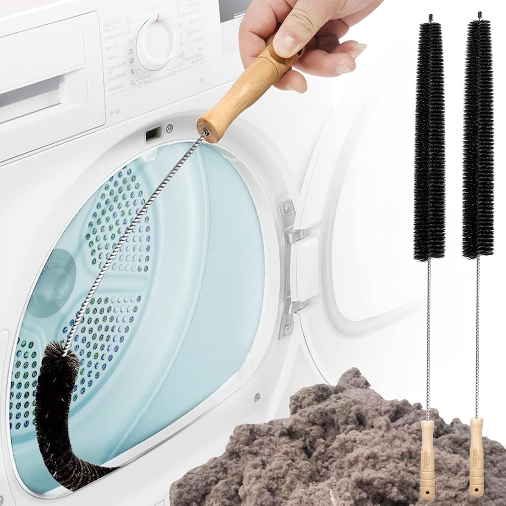 Holikme 2-Pack Dryer Vent Cleansing Package: Lint Brush and Vent Lure Cleaner with Lengthy Versatile Vacuum Attachment – Dwelling Important