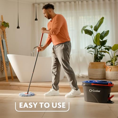 O-Cedar RinseClean Spin Mop and Bucket Set | Clear with Contemporary Water | Eliminates 99% of Micro organism